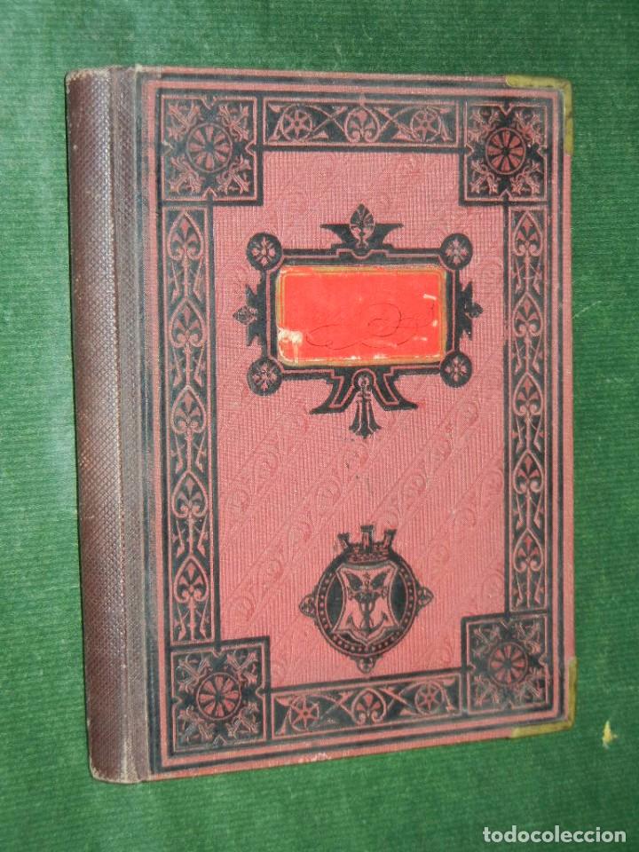 Livros antigos: ANTIGUO CUADERNO ESCOLAR - CANTOS TINTADOS, ESQUINAS METALICAS - CURSO 1885-1886 MATEMATICAS
