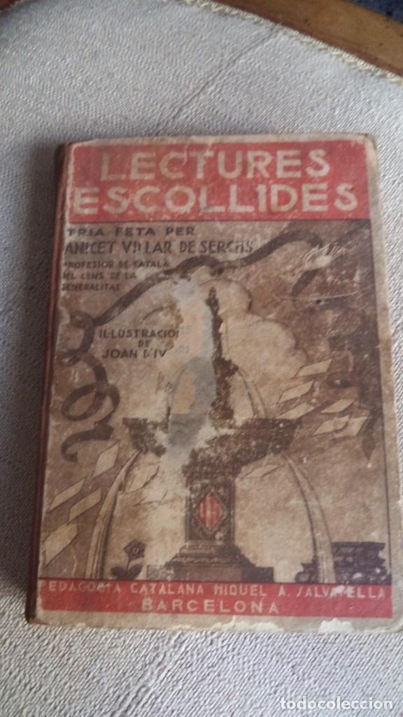 Libros antiguos: Libro de escuela en catalan 1935.- Lectures Escullides - Foto 1