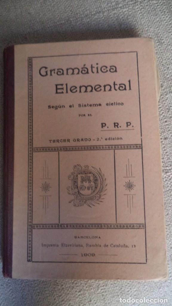 Libros antiguos: Libro de escuela 1909.-  Gram&aacute;tica Elemental - Foto 1