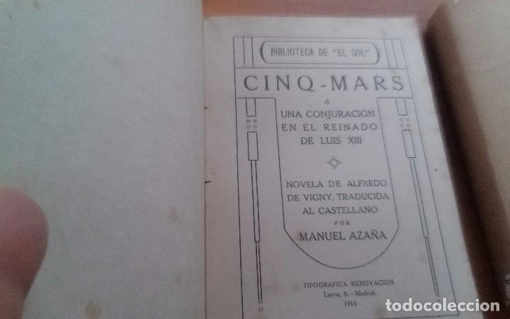 Libros antiguos: CINQ _ MARS. Dos Tomos 1918 - Foto 4