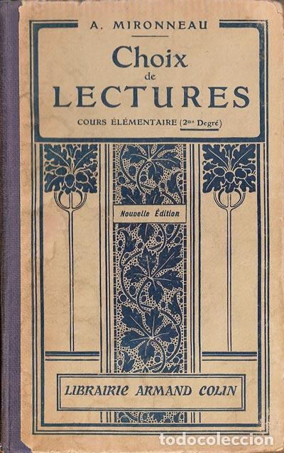Libros antiguos: CHOIX DE LECTURES - Mironneau, A. - Foto 1
