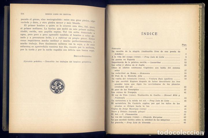 Libros antiguos: Tercer Libro de Lecturas.  1934. - Foto 3