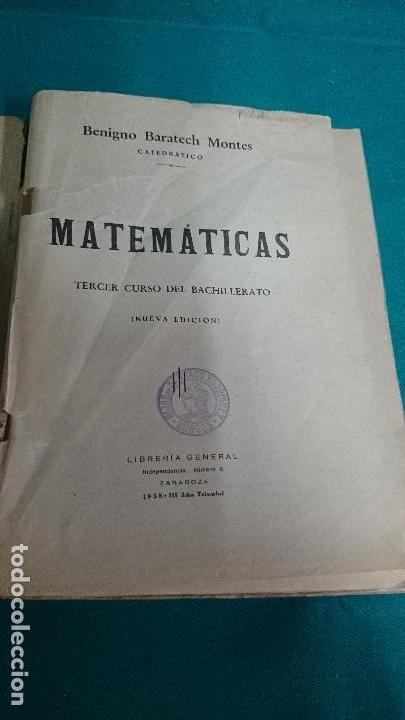 Libros antiguos: MATEM&Aacute;TICAS, ARITM&Eacute;TICA 1938 - Foto 2