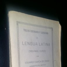 Libros antiguos: TROZOS ESCOGIDOS Y EJERCICIOS DE LENGUA LATINA / EDUARDO GARCIA DE DIEGO / 1933. Lote 86024624