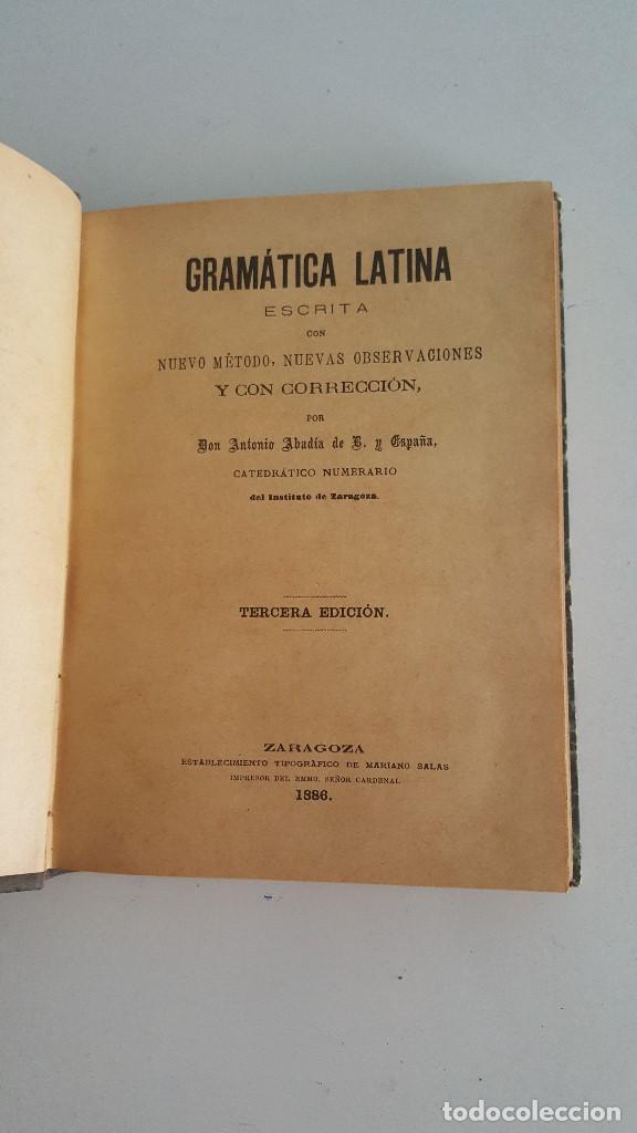 Libros antiguos: GRAMATICA LATINA - 1886 - Foto 2