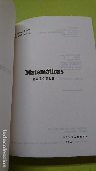 Libros antiguos: LIBRO CALCULO, MATEM&Aacute;TICAS, 1986 - Foto 3