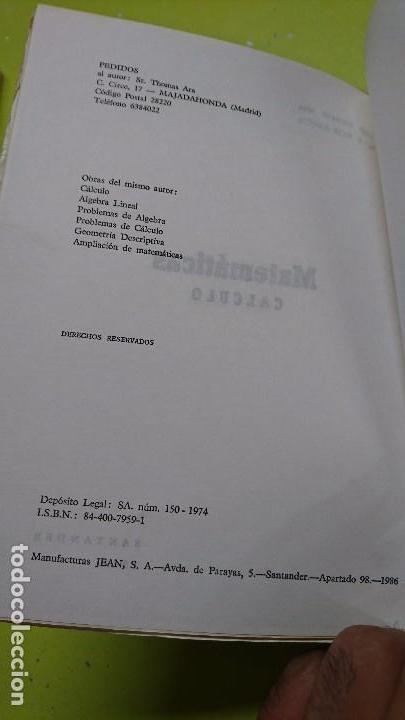 Libros antiguos: LIBRO CALCULO, MATEM&Aacute;TICAS, 1986 - Foto 4