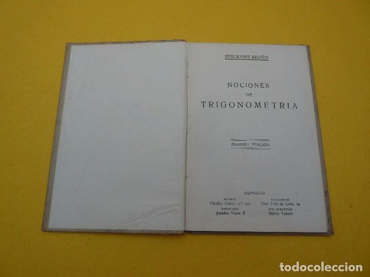 Libros antiguos: LIBRO Nociones de trigonometria - Ediciones Bru&ntilde;o - 1&ordf; Edicion &ccedil; - Foto 3