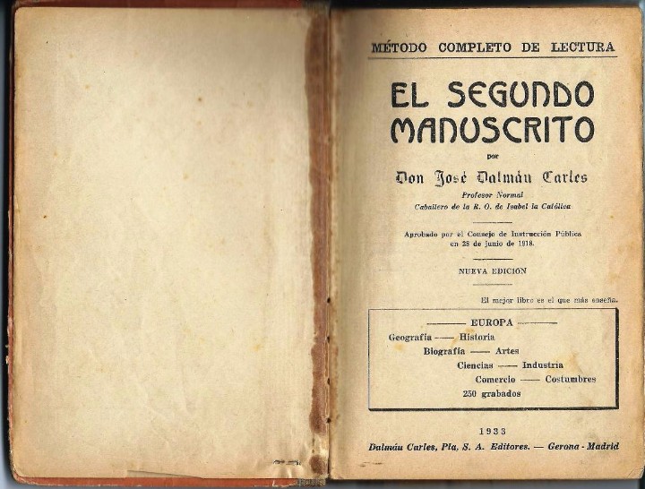 Libros antiguos: El Segundo Manuscrito - Foto 3