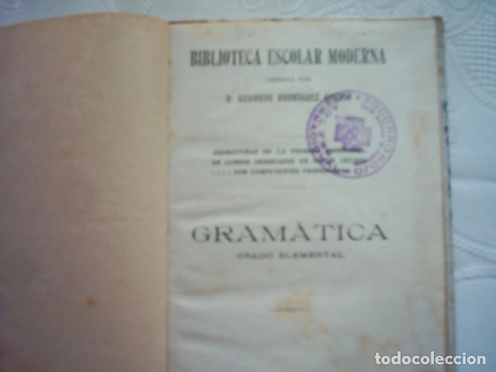 Livros antigos: GRAM&Aacute;TICA GRADO ELEMENTAL. 1927. SELLO DEL COMIT&Eacute; DE GUADALAJARA DE SOCORRO ROJO INTERNACIONAL