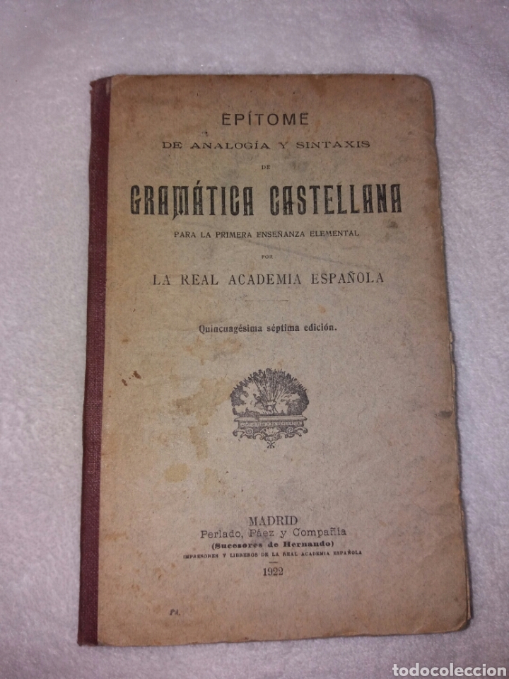 Libros antiguos: gram&aacute;tica castellana - Foto 1
