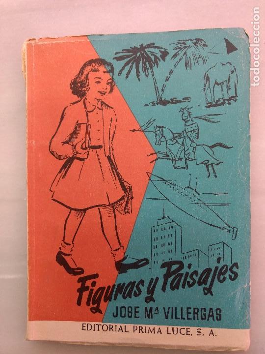 Old books: Libro de antigua escuela Figuras y paisajes