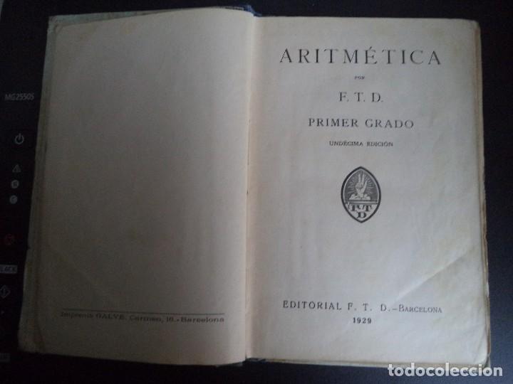 Libros antiguos: Libro escuela Aritm&eacute;tica . - Foto 2