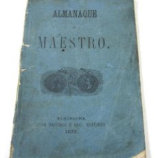 Libros antiguos: ALMANAQUE DEL MAESTRO PARA EL AÑO 1872, BARCELONA. 12X19 CM.. Lote 113593907
