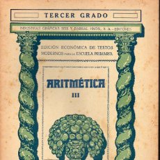 Libros antiguos: ARITMÉTICA TERCER GRADO (SEIX BARRAL, 1935). Lote 115350319