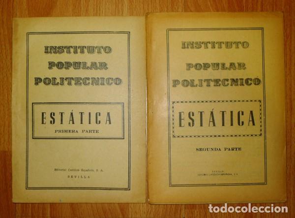 Libros antiguos: INSTITUTO POPULAR POLIT&Eacute;CNICO. Est&aacute;tica - Foto 1