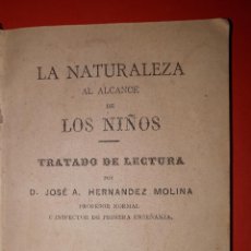Libros antiguos: ALICANTE LA NATURALEZA AL ALCANCE DE LOS NIÑOS 1890
