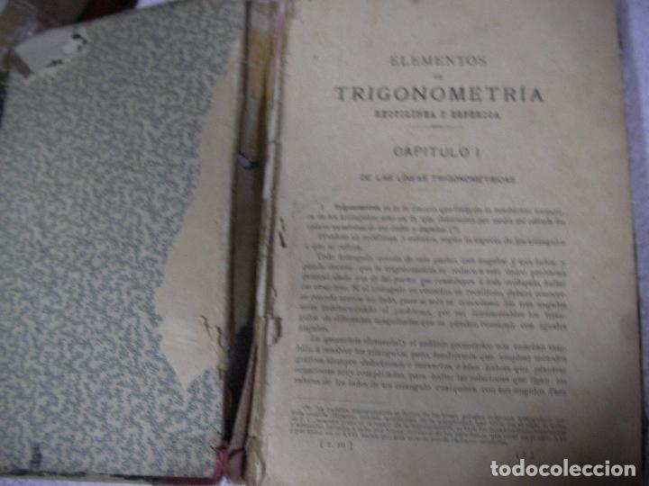 Libros antiguos: ANTIGUO LIBRO DE TEXTO - TRIGONOMETRIA - Foto 2