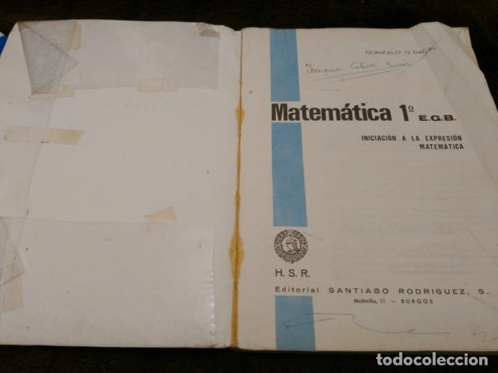 Libros antiguos: MATEMATICAS 1&ordm; EGB - Foto 2