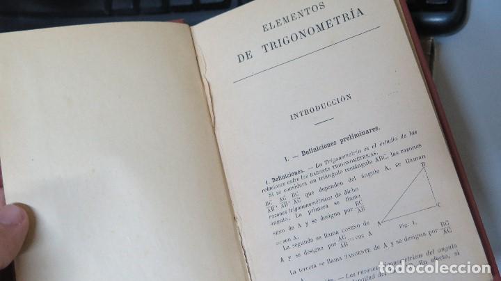 Libros antiguos: ELEMENTOS DE TRIGONOMETRIA. G.M. BRU&Ntilde;O - Foto 2