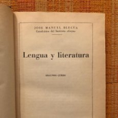 Libros antiguos: LENGUA Y LITERATURA(17€)