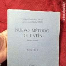 Libros antiguos: NUEVO METODO DE LATIN. TERCER GRADO - TEXTOS - GARCIA DE DIEGO, V. 1941 EDT. GARCIA ENCISO MADRID