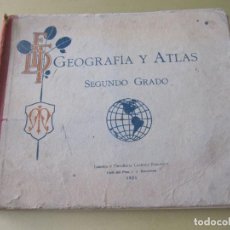 Libros antiguos: GEOGRAFIA Y ATLAS DE SEGUNDO GRADO 1921 TAPA DURA . Lote 145141234