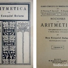 Libros antiguos: NOCIONES DE ARITMÉTICA. CON EJERCICIOS DE CÁLCULO Y PROBLEMAS USUALES. CURSO 1A. ENSEÑANZA. 1929.. Lote 150066142