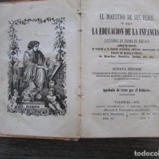 Libros antiguos: EL MAESTRO DE SUS HIJOS O LA EDUCACIÓN DE LA INFANCIA. JUAN MARIANA SANZ. 1878