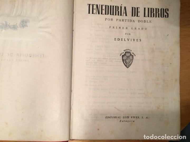 Libros antiguos: LIBRO DE TEXTO TENEDURIA PRIMER GRADO - Foto 2