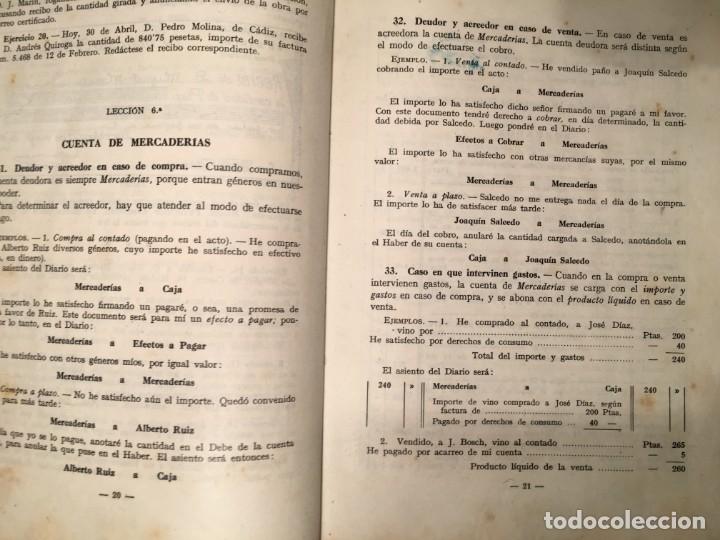Libros antiguos: LIBRO DE TEXTO TENEDURIA PRIMER GRADO - Foto 3