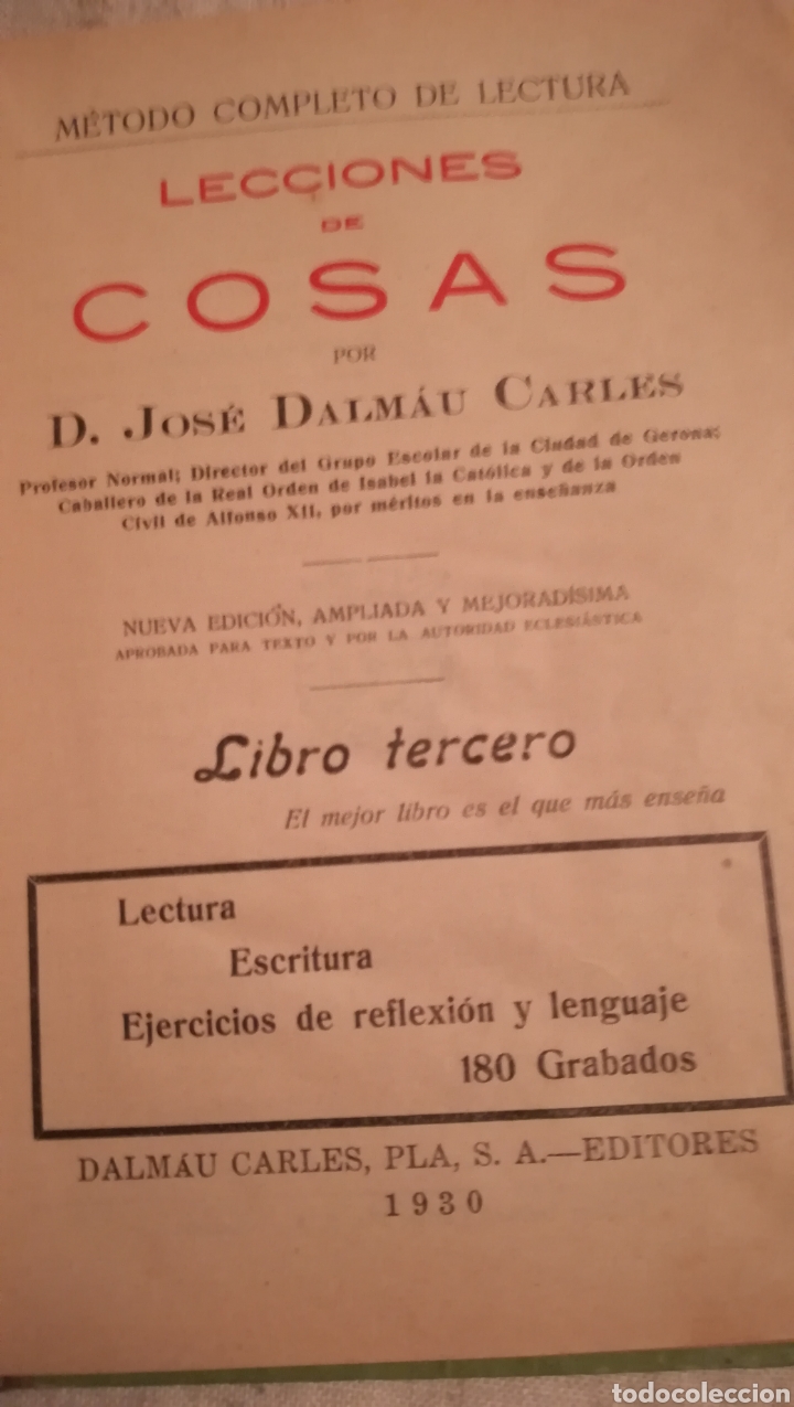 Libros antiguos: Lecci&oacute;nes de cosas, de 1930 - Foto 3