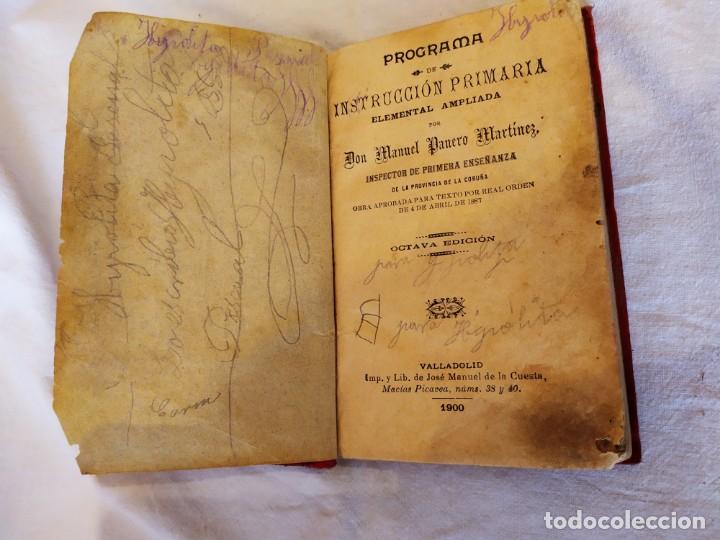 Libros antiguos: PANERO, PROGRAMA DE INTRODUCCI&Oacute;N PRIMARIA, A&Ntilde;O 1900 - Foto 2