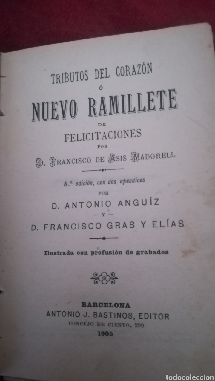 Libros antiguos: Tributos del Coraz&oacute;n, libro de 1905 - Foto 3