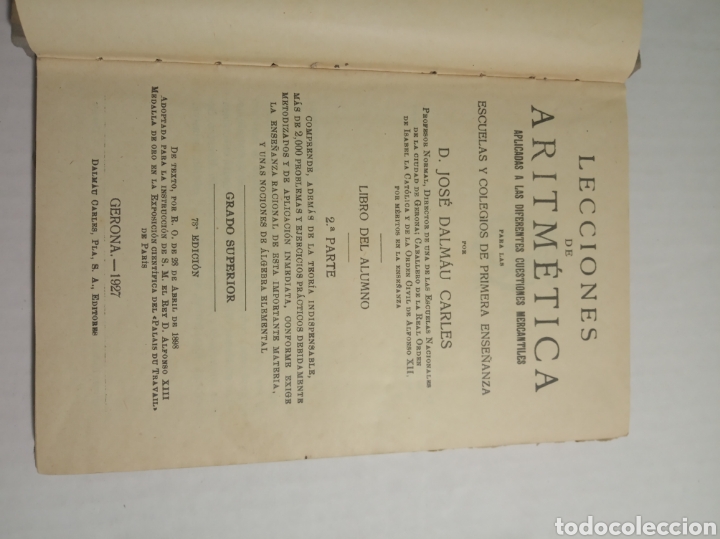 Libros antiguos: Lecciones de aritm&eacute;tica - Foto 2