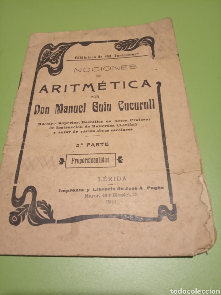 Libros antiguos: Aritm&eacute;tica - Foto 1