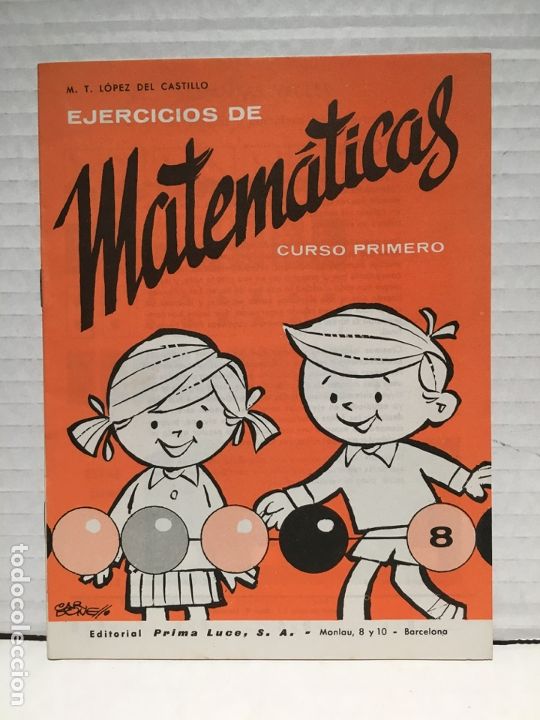 Antiquarische B&uuml;cher: ANTIGUO CUADERNO DE EJERCICIOS DE MATEMATICAS PRIMA LUCE A&Ntilde;O 1967