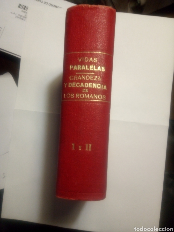 Libros antiguos: Vidas paralelas,grandeza y decadencia de los romanos.Tomos I y II en un libro - Foto 1 - 182501198