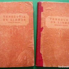 Libros antiguos: TENEDURÍA DE LIBROS POR PARTIDA DOBLE: PRIMER GRADO Y SEGUNDO GRADO (2 VOLS) - 1932 - VER INDICES. Lote 183630078