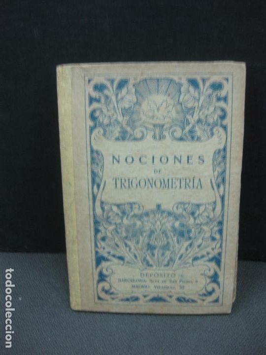 Libros antiguos: NOCIONES DE TRIGONOMETRIA. EDICIONES BRU&Ntilde;O - Foto 1