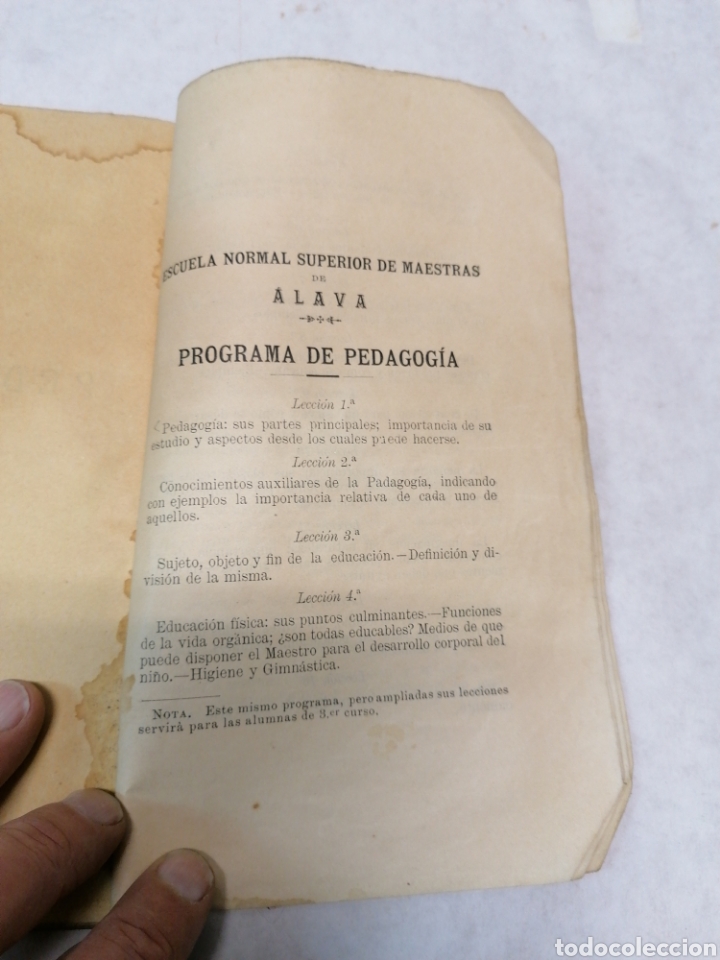 Libros antiguos: Programa educativo &Aacute;lava 1895/96 - Foto 6
