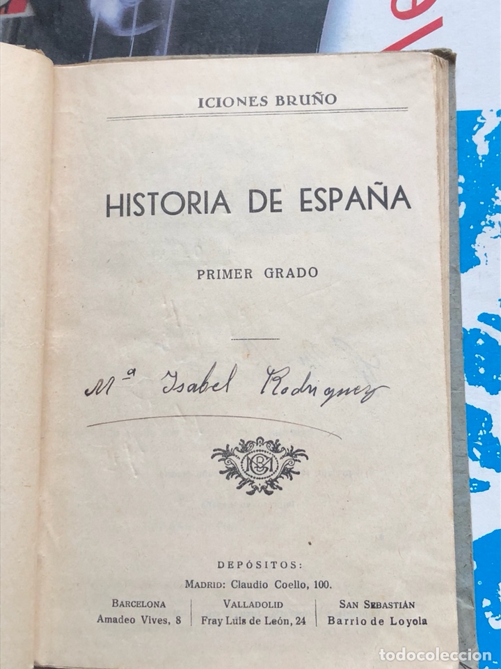 Libros antiguos: Libro historia de espa&ntilde;a primer grado - Foto 2