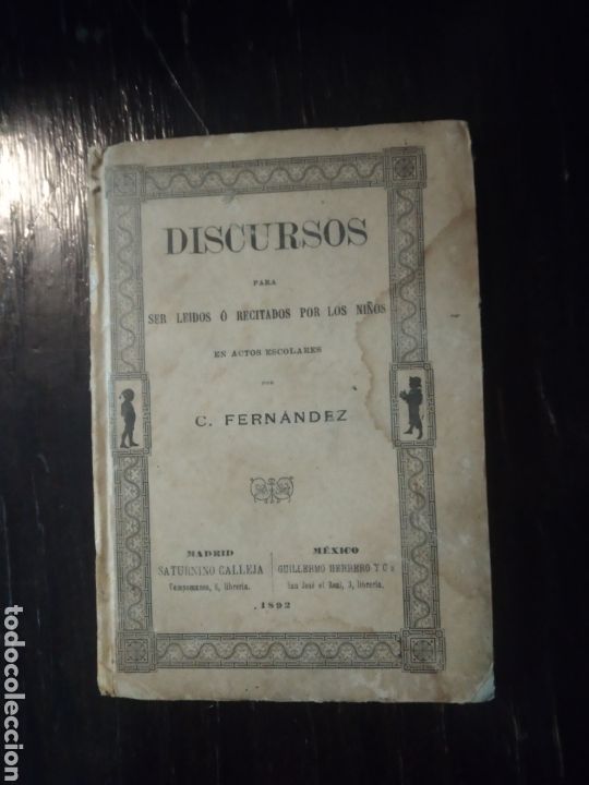 Antiquarische B&uuml;cher: DISCURSOS PARA SER LEIDOS O RECITADOS. Fern&aacute;ndez, C. Saturnino Calleja , Madrid (1892)