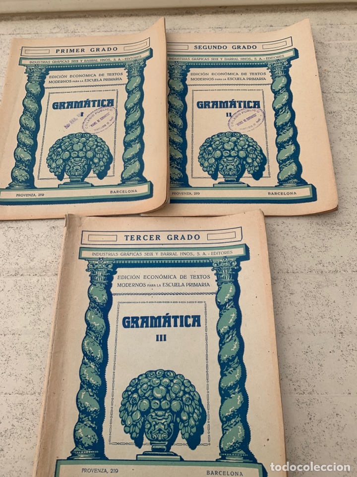 Libros antiguos: 1&rdquo;2&rdquo;3 gram&aacute;tica espa&ntilde;ola - Foto 1
