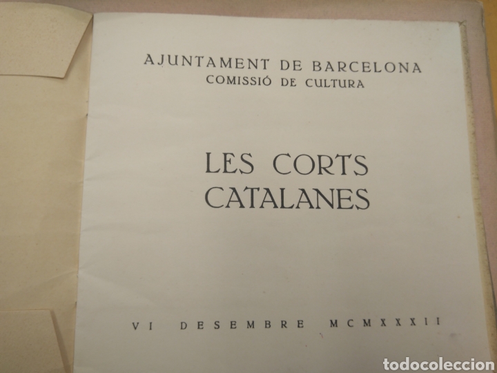 Libros antiguos: LES CORTS CATALANES - Foto 2