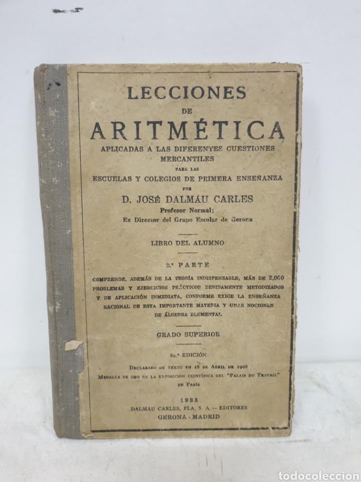 Libros antiguos: LECCIONES DE ARITM&Eacute;TICA 1933 - Foto 1