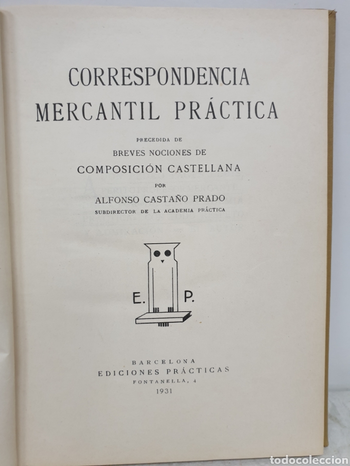 Libros antiguos: CORRESPONDENCIA MERCANTIL PR&Aacute;CTICA 1931 - Foto 2