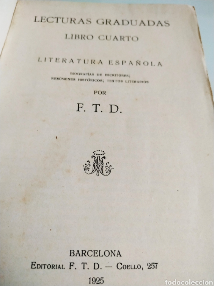 Libros antiguos: Lecturas graduadas libro cuarto - Foto 3