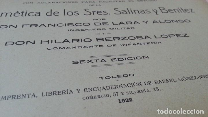 Libros antiguos: Libro escolar a&ntilde;o 1923. Aritm&eacute;tica. Pr&aacute;cticamente centenario. - Foto 2