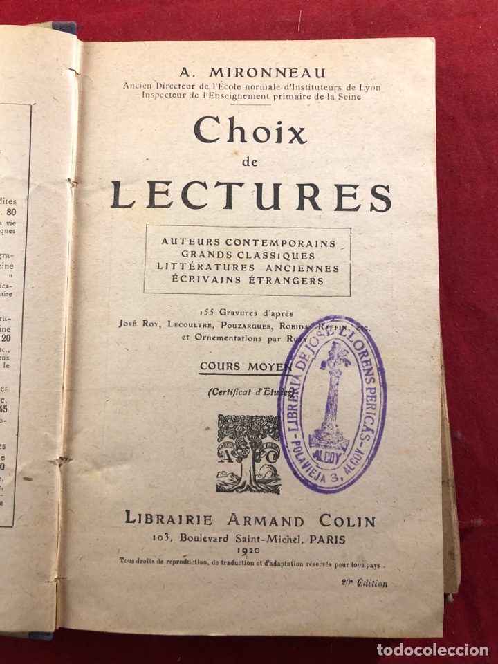 Libros antiguos: Choix de Lectures - Foto 2